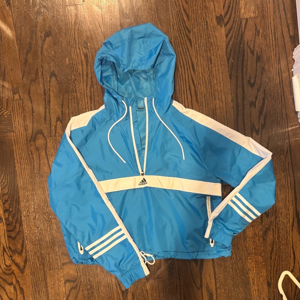 Adidas Blue and White Women's Jacket - Picture 13 of 13